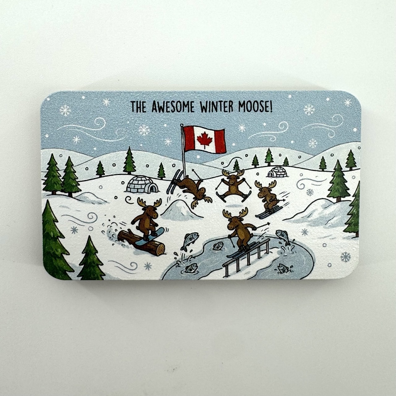 990602 Winter Moose Magnet