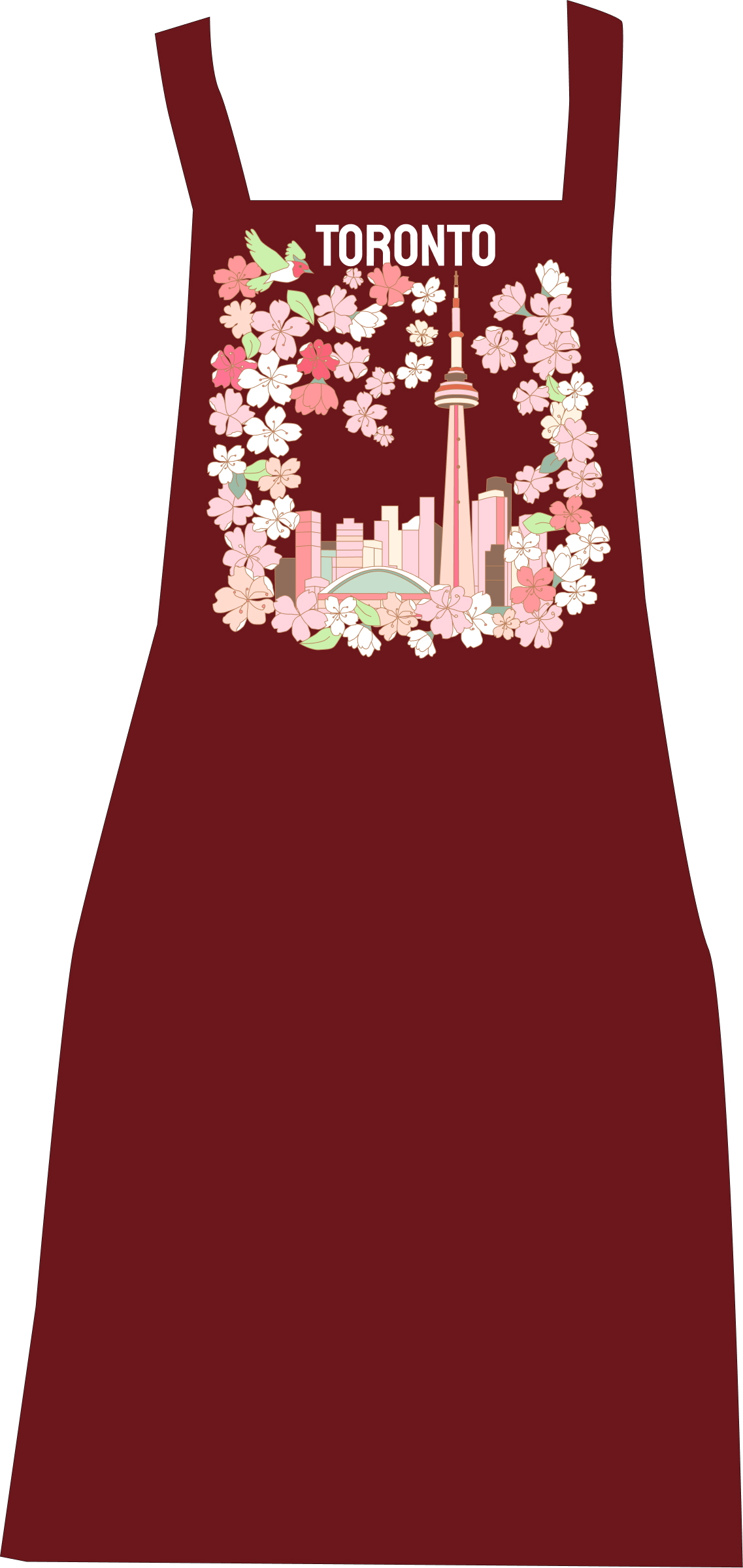 t1201 Cherry Blossom Apron