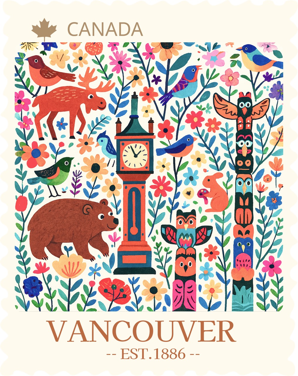 v0904 postage magnet