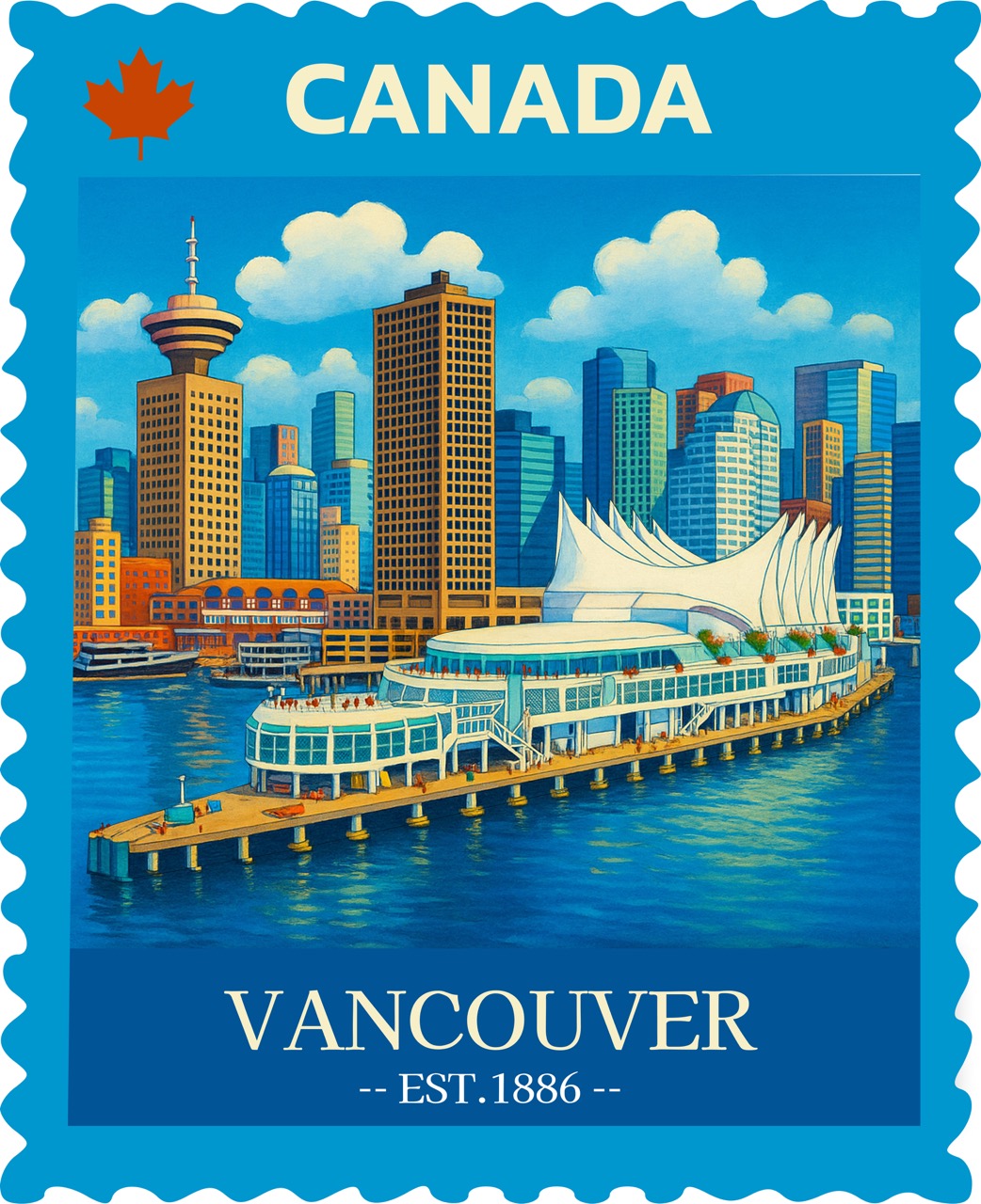 v0909 Panoramic View postage