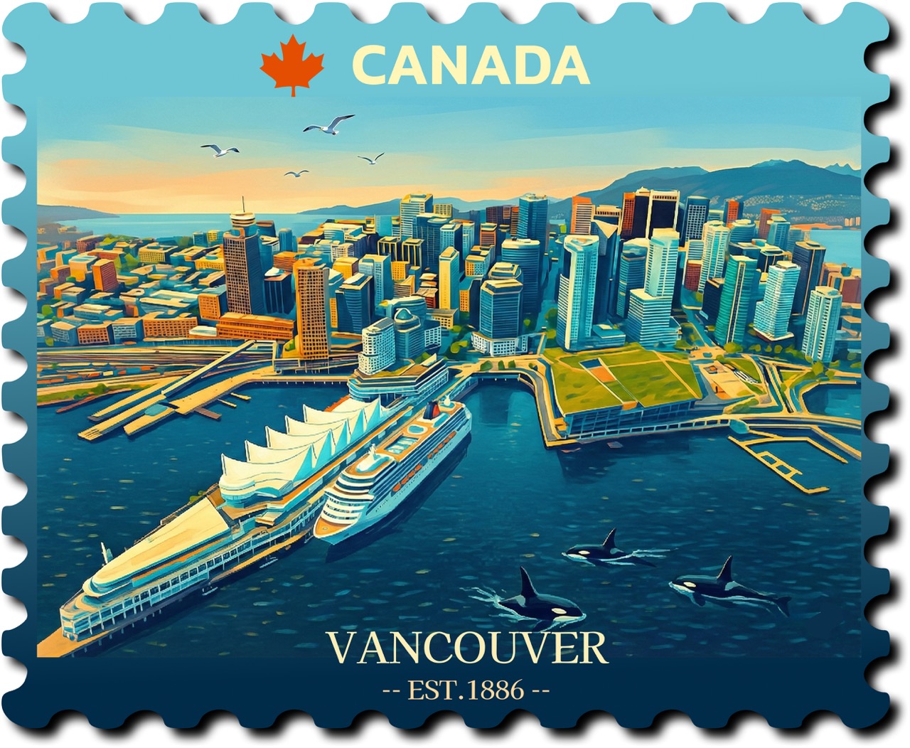 v0918 Birds Eye View of Vancouver