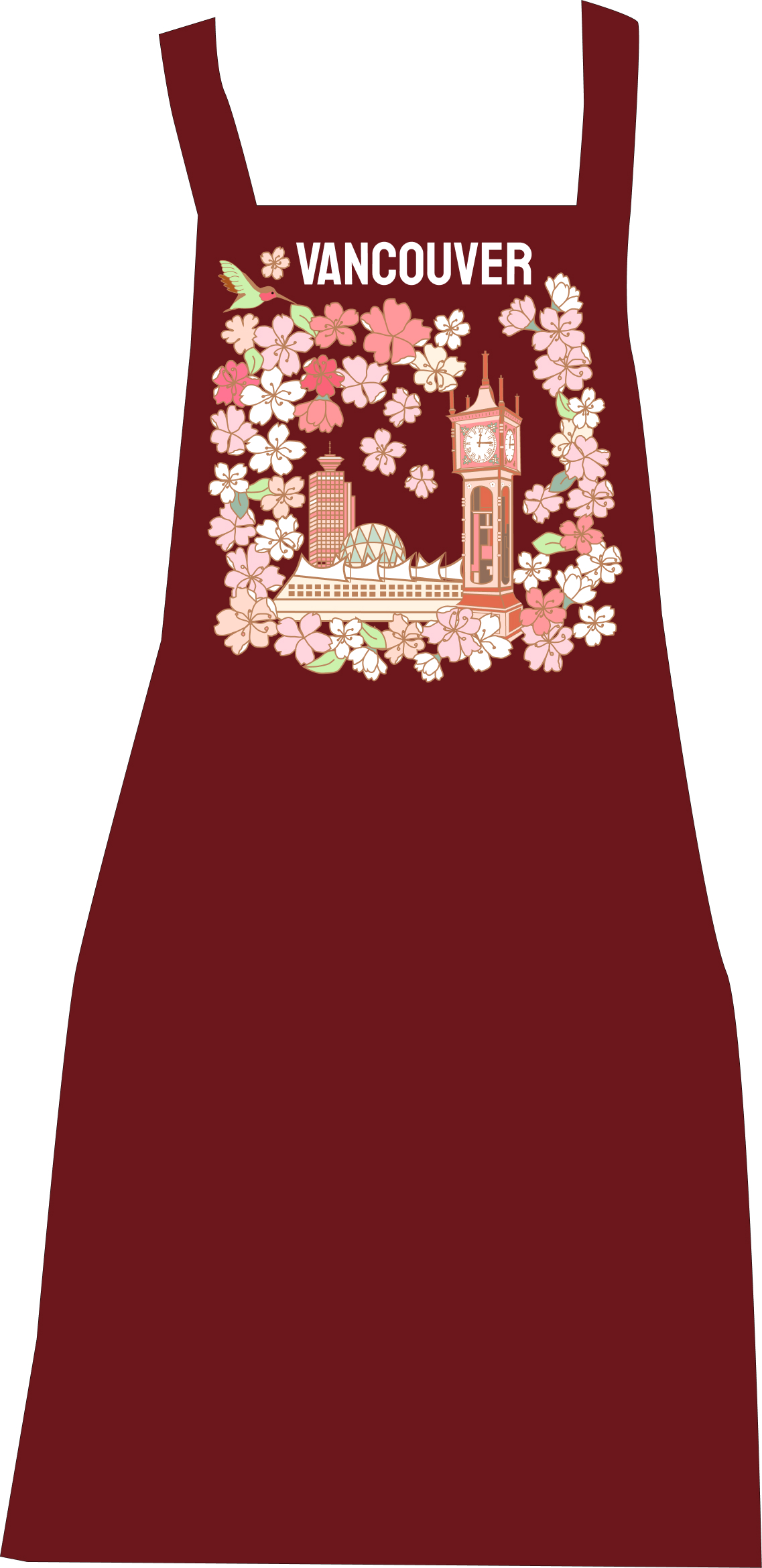 v1201 Cherry Blossom Apron